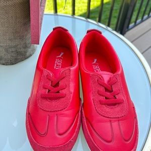 Puma Women's Ferrari RDG Cat Balle Rosso Corsa Sneakers in Racecar Red.